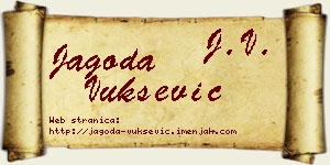 Jagoda Vukšević vizit kartica